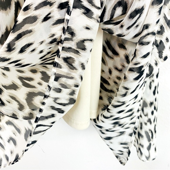 Aura Adrienne Cheetah Print Dress Size L - Picture 4 of 6